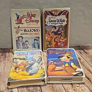 4 Disney VHS tapes